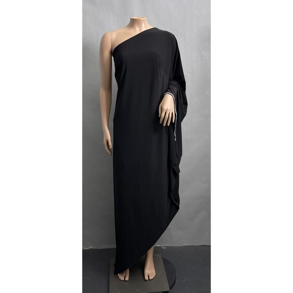 Mac Duggal Dresses & Skirts - Ieena Mac Duggal Dress Women 16 Black Asymmetrical Hem Sheath Cocktail NWT 11247